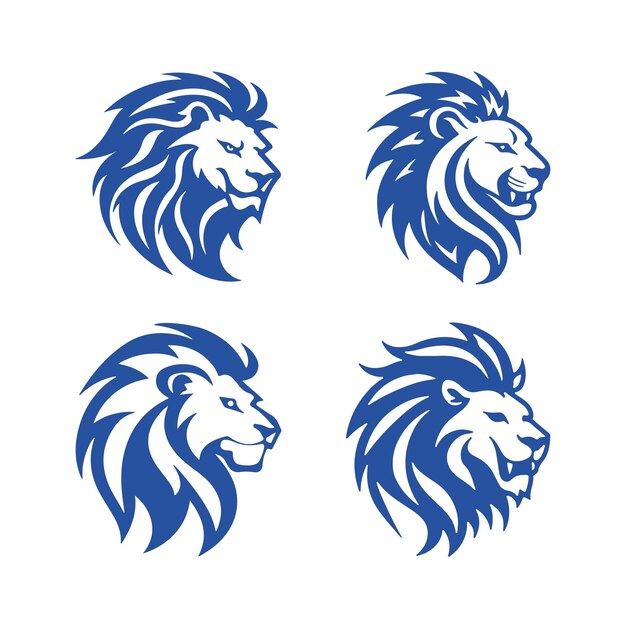 Vector los íconos de león