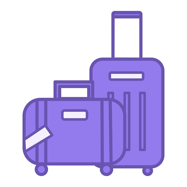 Vector iconos de maletas de colores