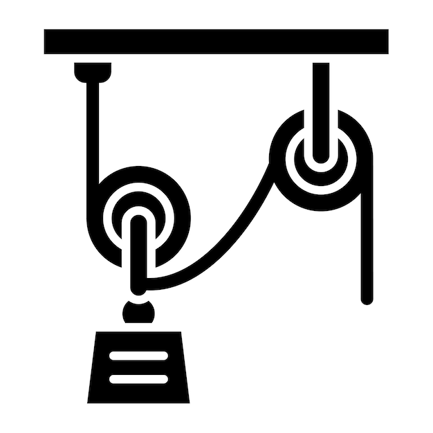 Vector iconos de las poleas