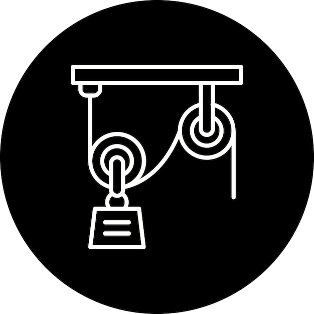 Vector iconos de las poleas