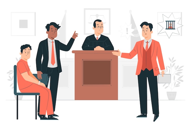 Vector ilustración del concepto de fiscal