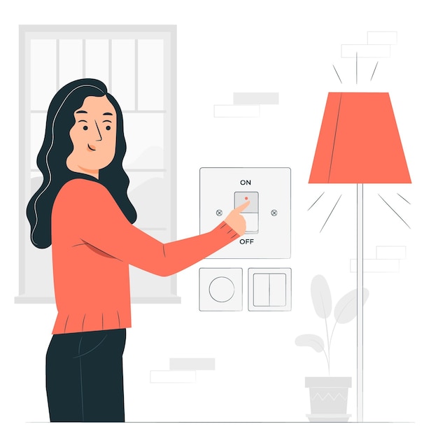 Vector ilustración del concepto de interruptores