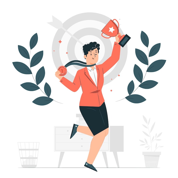 Vector ilustración del concepto de logro