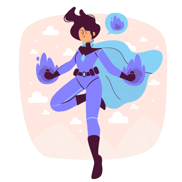 Vector ilustración del concepto de superhéroe