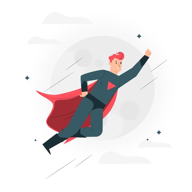 Vector ilustración del concepto de superhéroe