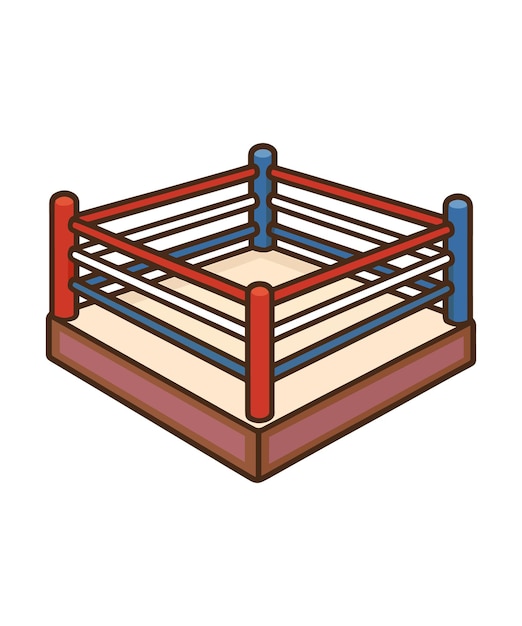 Vector ilustración en el ring de boxeo