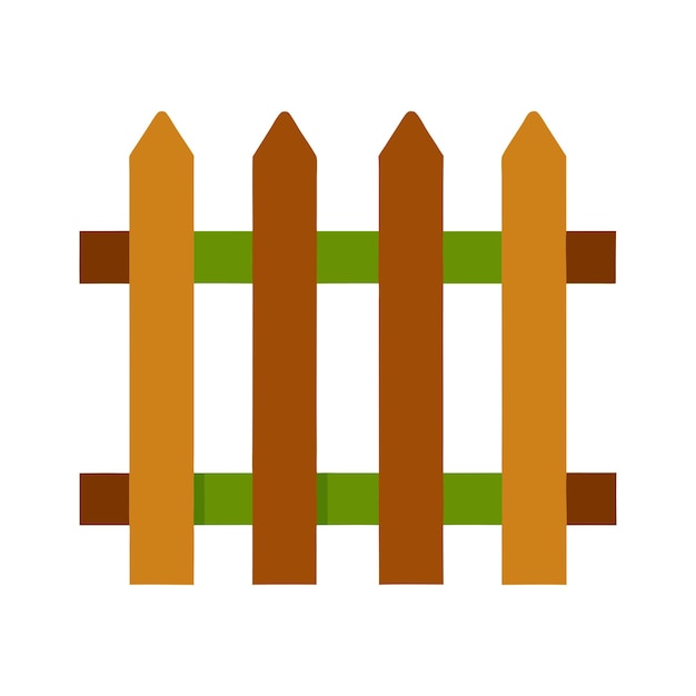 Vector ilustración de valla de madera
