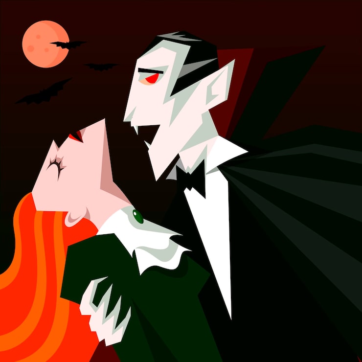 Vector ilustración de un vampiro