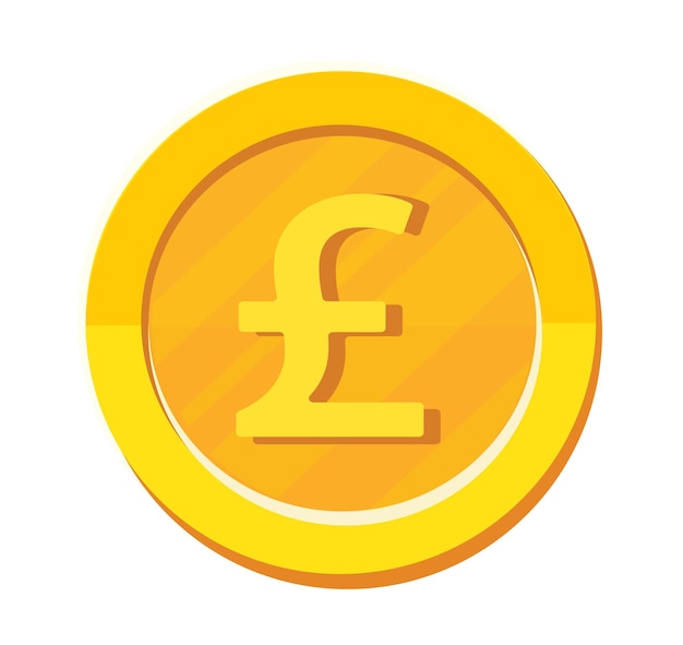 Vector ilustración de vector de moneda de oro libra