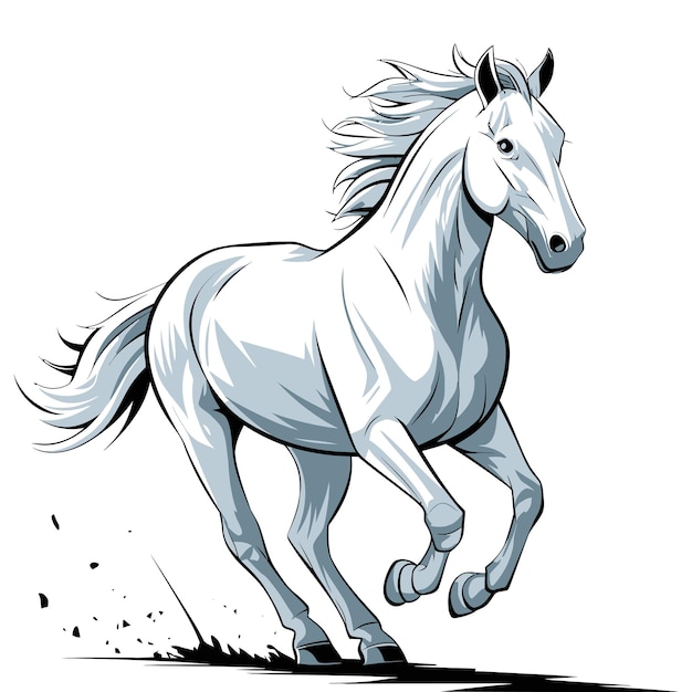 Vector ilustración vectorial de caballo dinámica