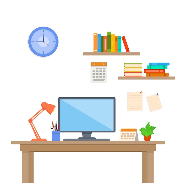 Vector interior de un espacio de trabajo.