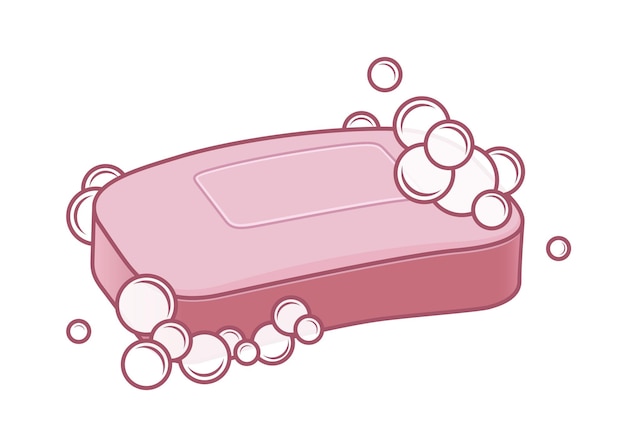 Vector jabón con espuma