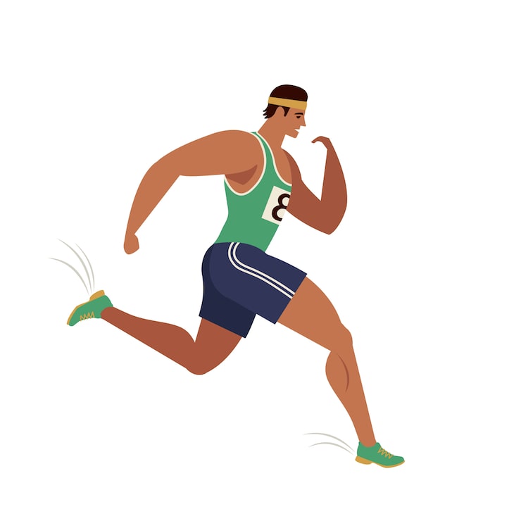 Vector jogging persona.