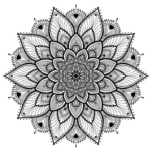 Vector libro para colorear mandalas