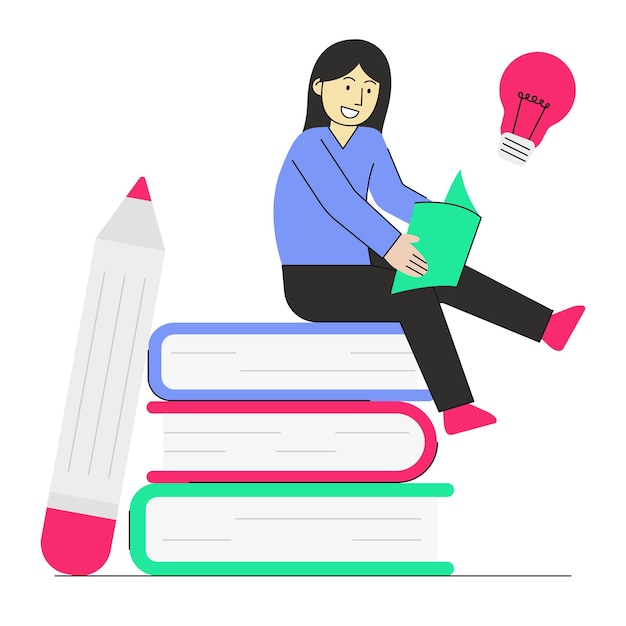 Vector libros de lectura