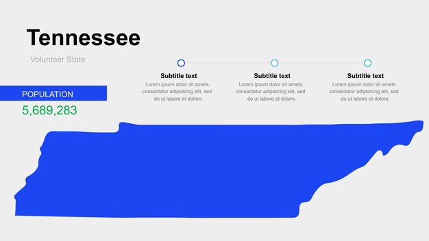 Vector una línea azul muestra un mapa del estado de florida