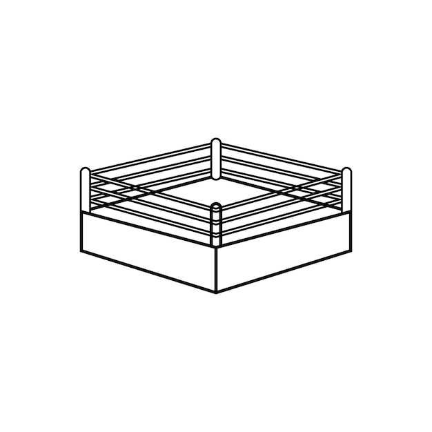 Vector logotipo del ring de boxeo