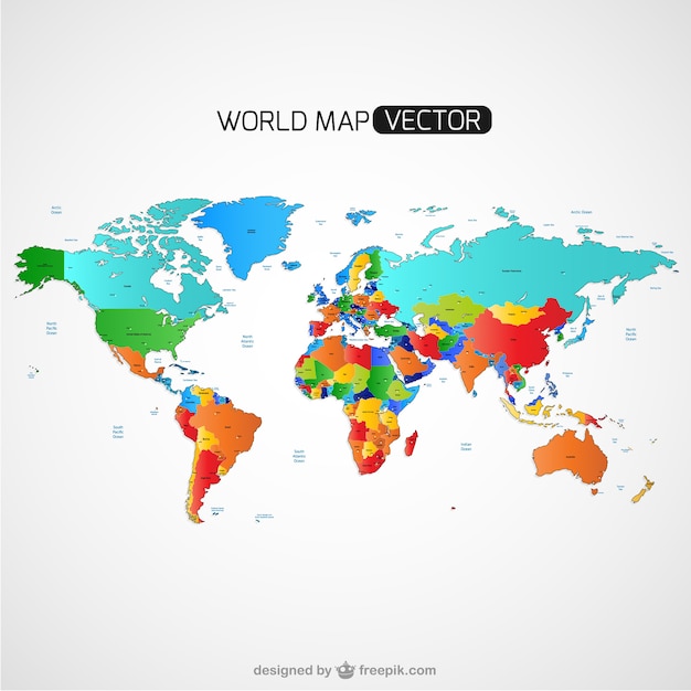 Vector mapa del mundo