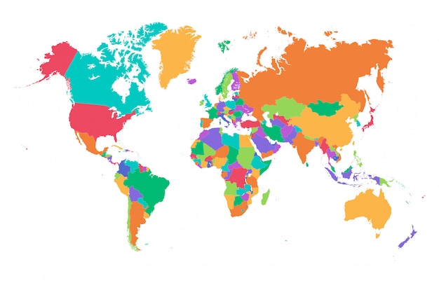 Vector mapa del mundo