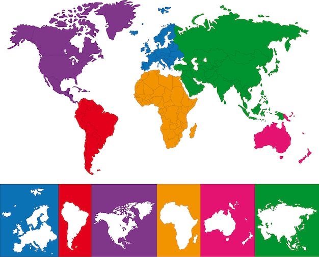 Vector mapa del mundo
