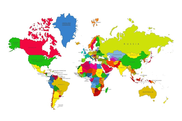 Vector mapa político del mundo