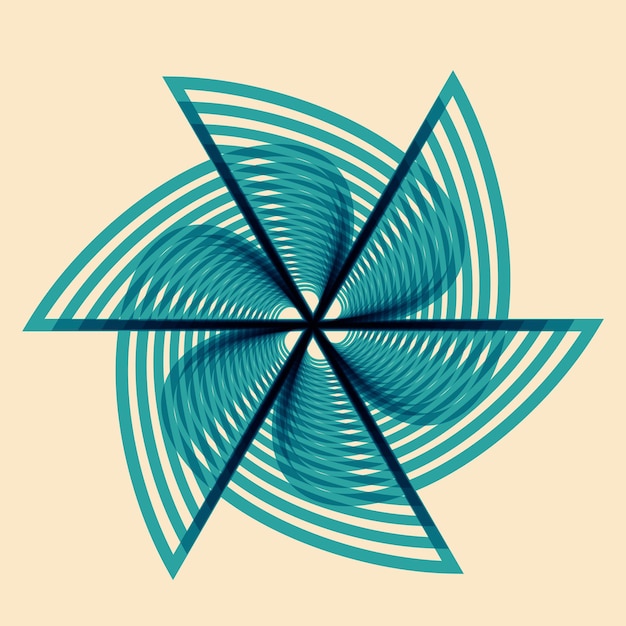 Vector objeto geométrico con efecto de impresión riso elemento gráfico vectorial