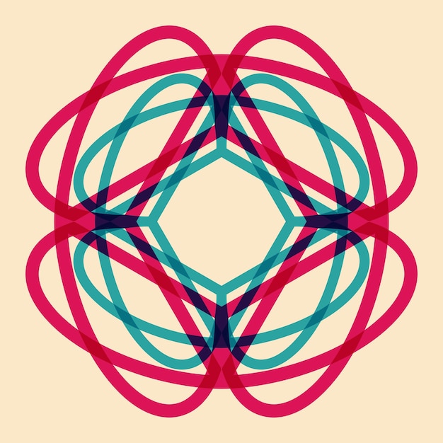 Vector objeto geométrico con efecto de impresión riso elemento gráfico vectorial