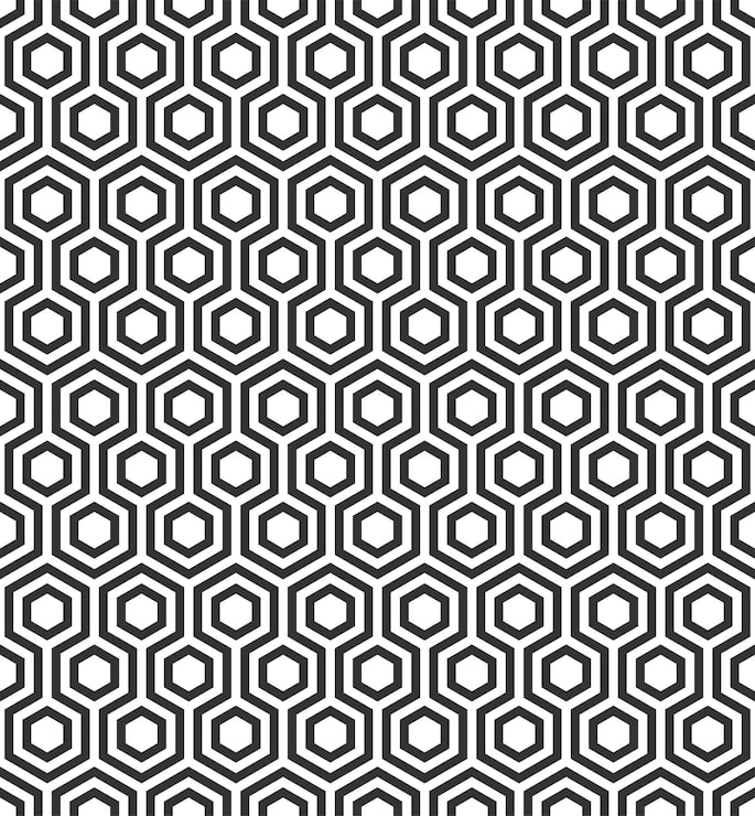 Vector patrón geométrico transparente con un estilo hexagonal