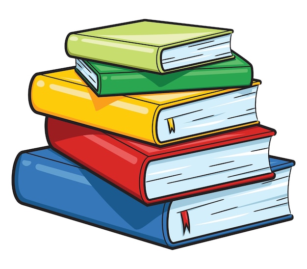 Vector una pila de libros.