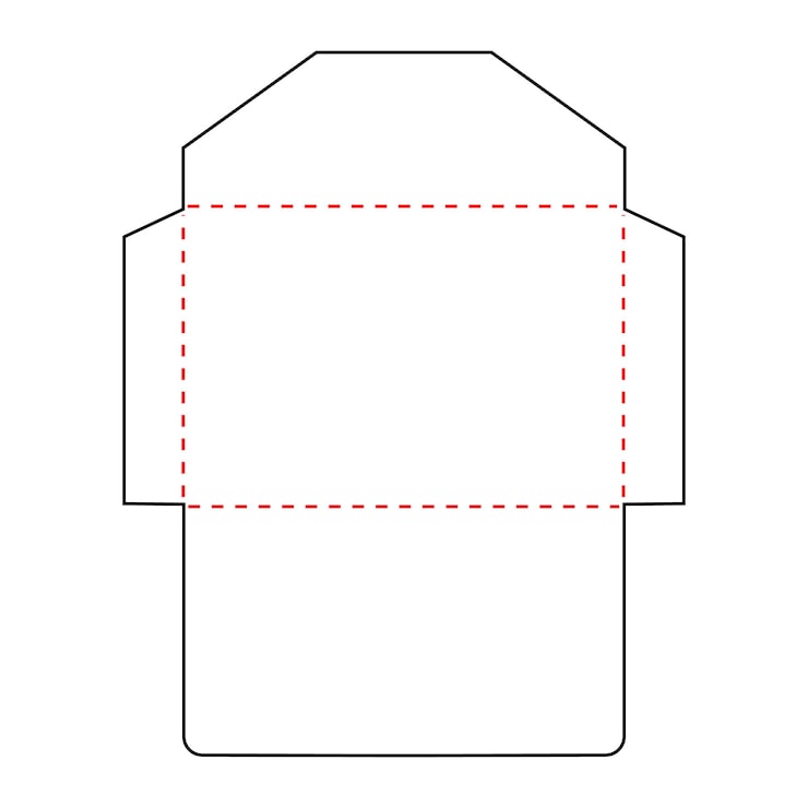 Vector plantilla de sobre troquelado en blanco