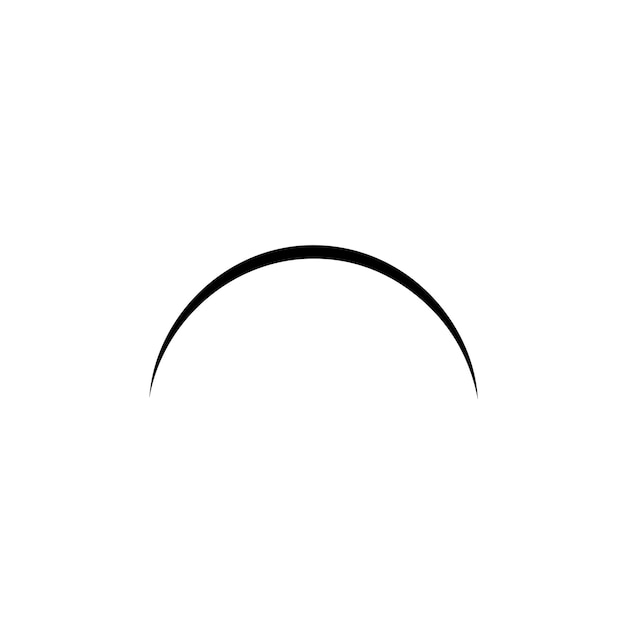 Vector segmento de línea curva negra minimalista