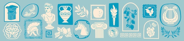 Vector set grecia