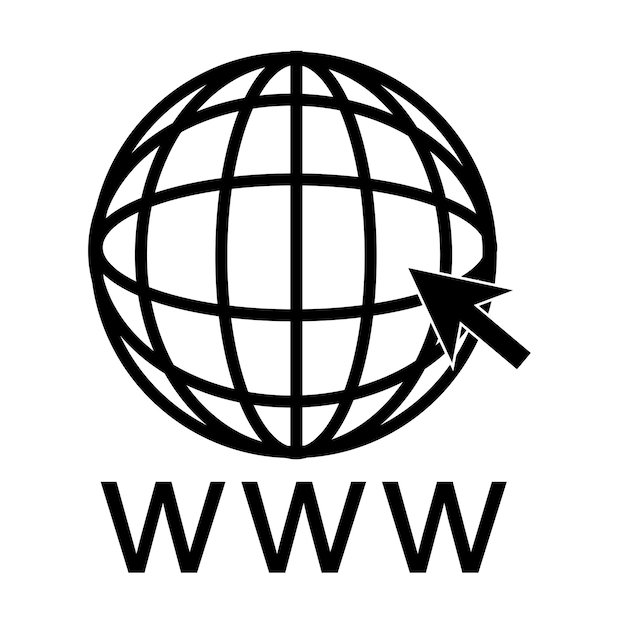 Vector símbolo vectorial simple conéctese a la web aislado en blanco