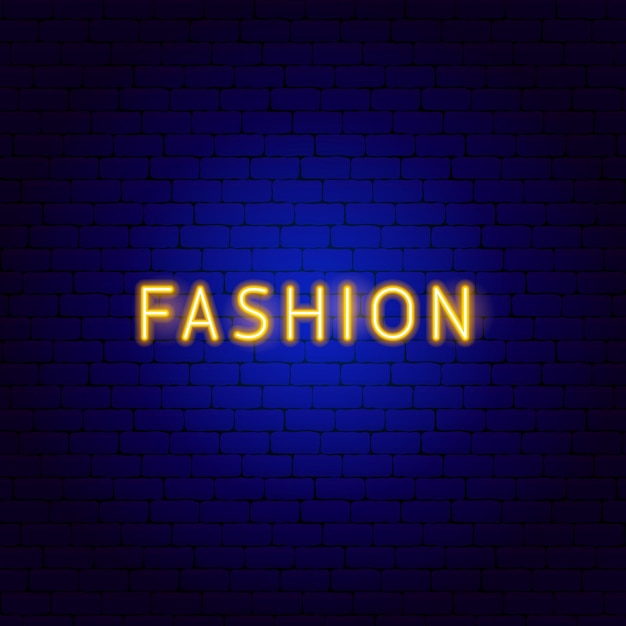 Vector texto de neón de moda