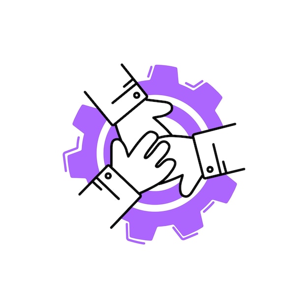 Vector trabajo en equipo y colaboración