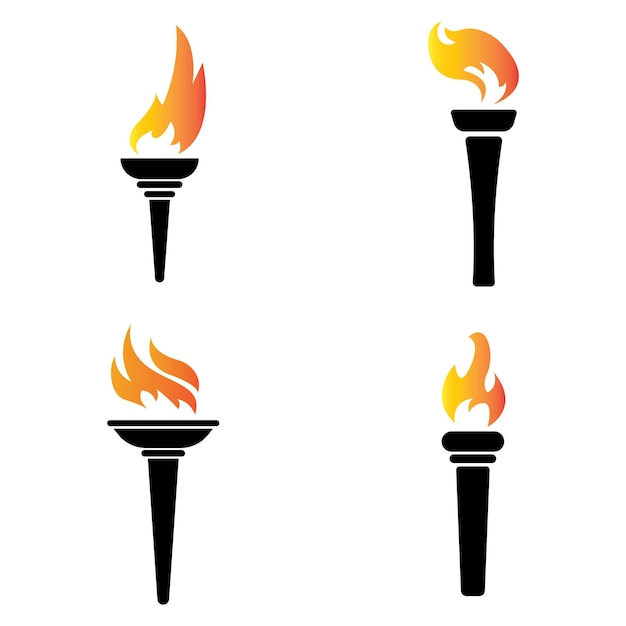Vector vector icono de antorcha