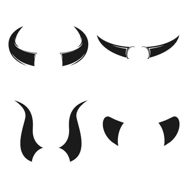 Vector vector de los iconos de los cuernos