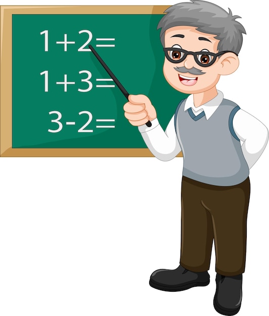 Vector viejo profesor