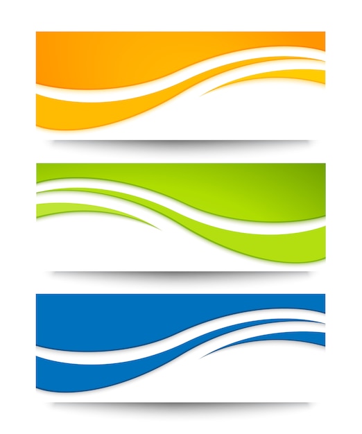 Vector wave banners para web