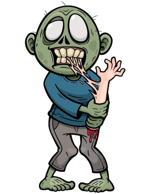 Vector zombie cartoon