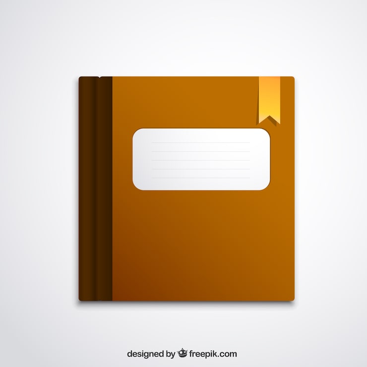 Vector Gratis buku catatan coklat