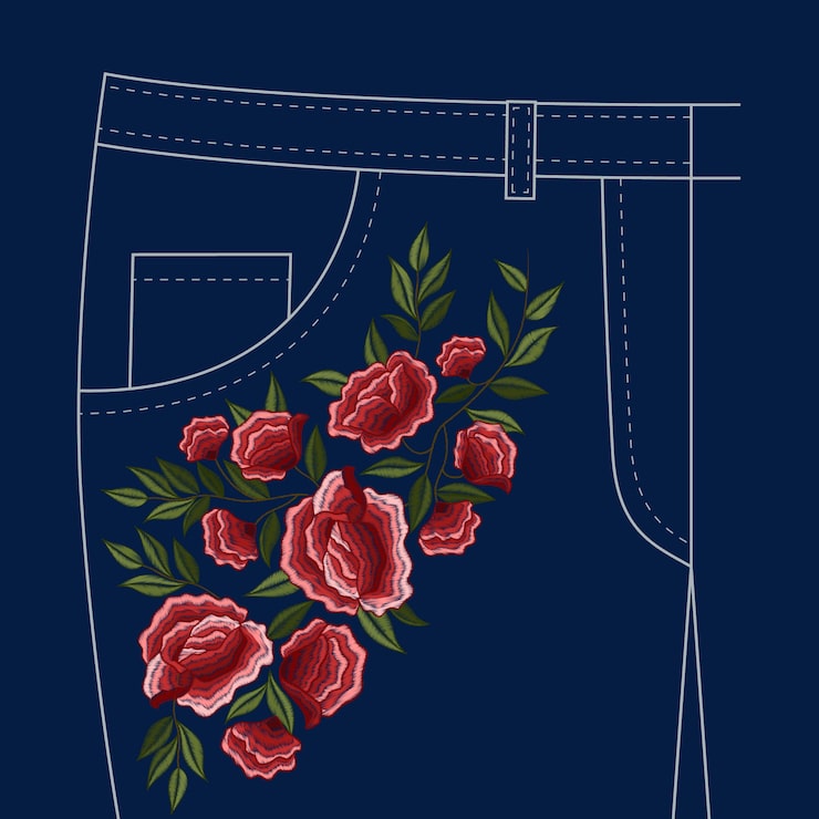Vector Gratis celana jeans wanita