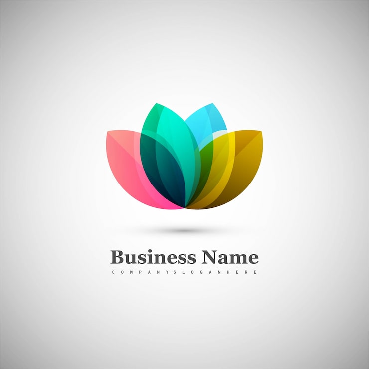 Vector Gratis desain logo bunga abstrak
