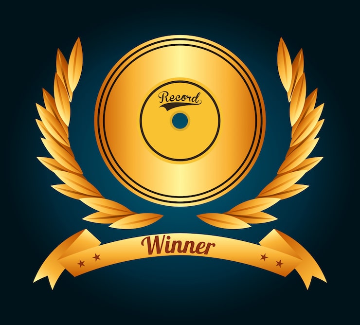 Vector Gratis desain penghargaan musik