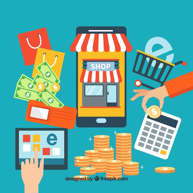Vector Gratis elemen e-commerce