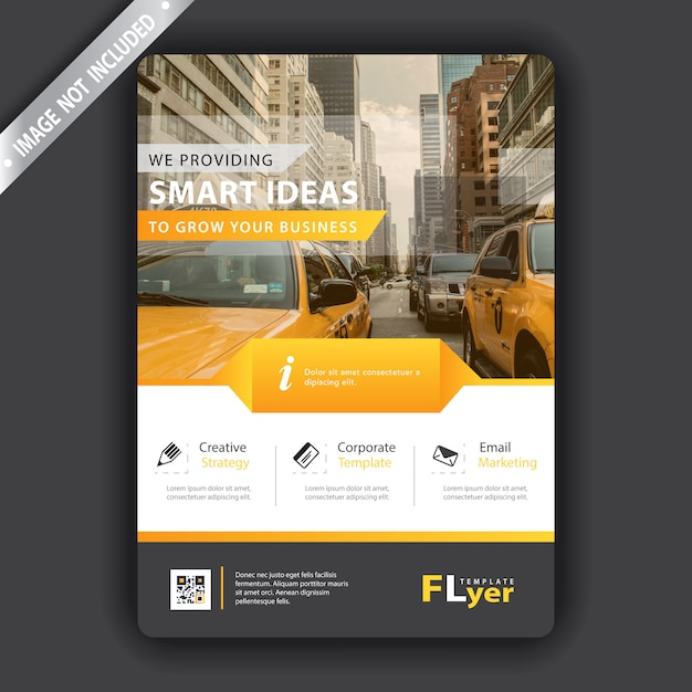 Vector Gratis flyer kuning