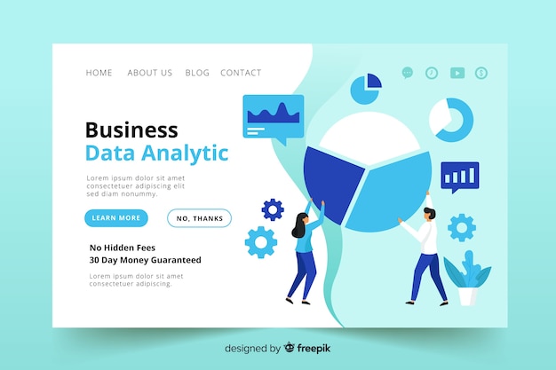 Vector Gratis halaman arahan bisnis