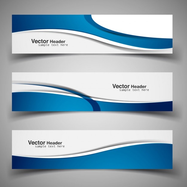 Vector Gratis header biru modern