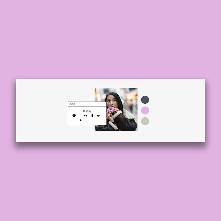 Vector Gratis header twitter kpop estetik yang lucu