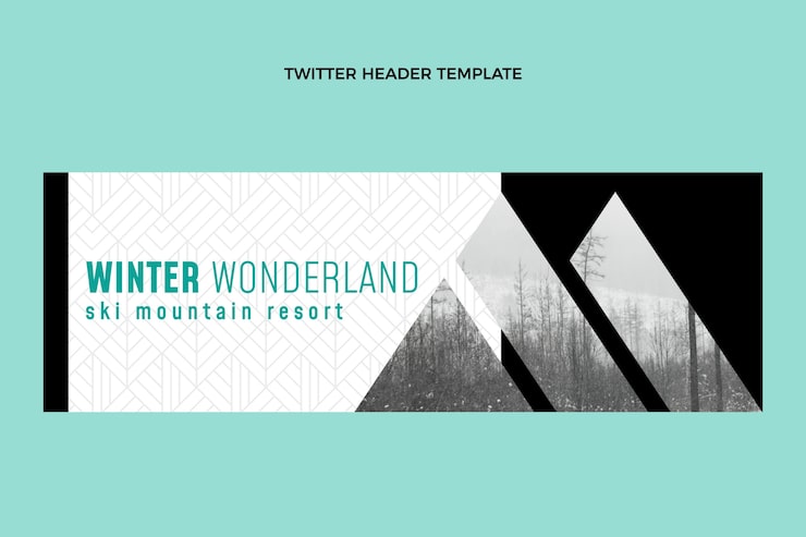 Vector Gratis header twitter musim dingin datar